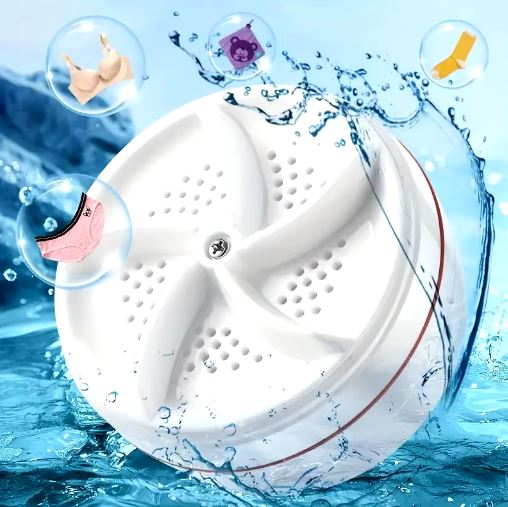 Portable Mini Turbo Washing Machine, Which Can Clean Underwear, Briefs, Socks, Tableware etc
